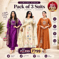 Trendy Cotton Blend 3-Piece Festive Suit Set for Women