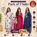 Women’s Elegant Cotton Blend Kurta Set with Dupatta